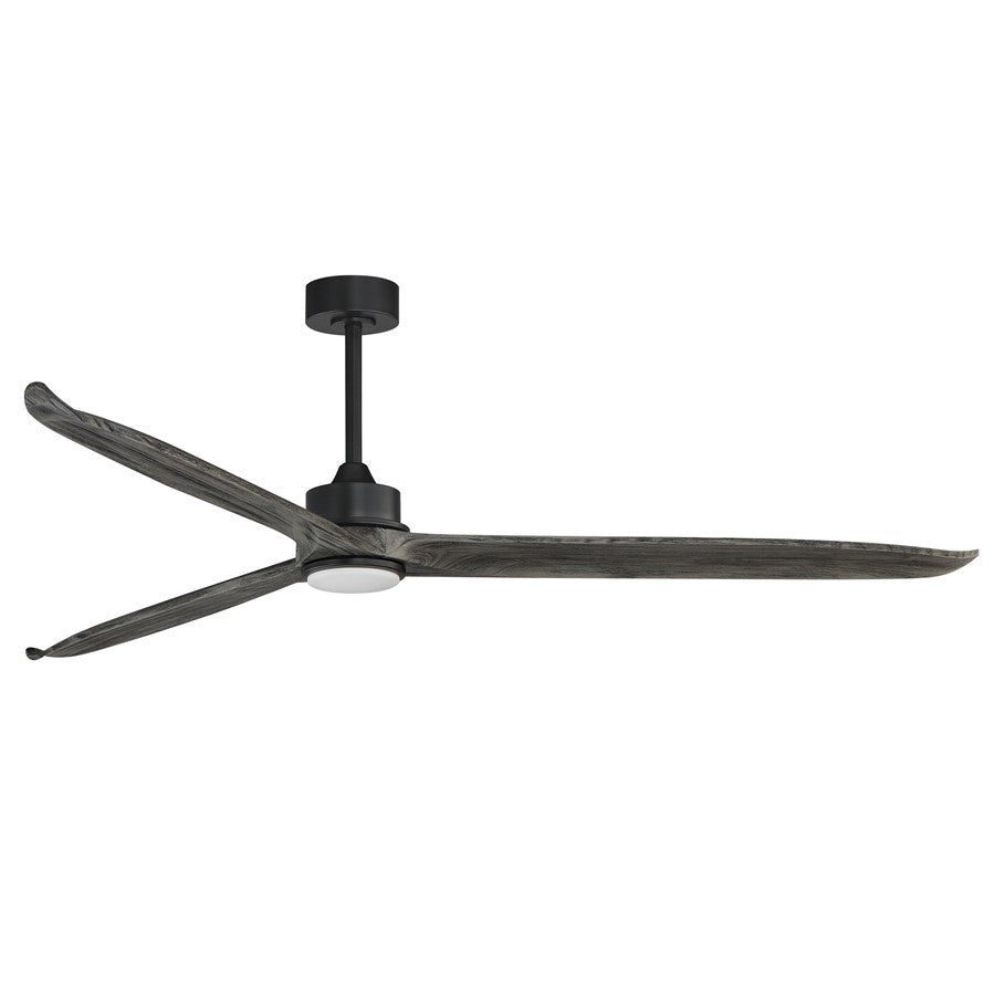 Maxim Lighting Woodwind 1Lt 80" Indoor Ceiling Fan, Black/White - 88834WTBKGWD