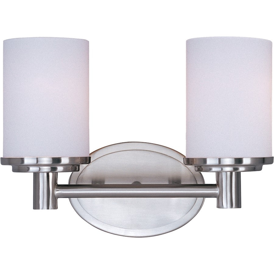 Maxim Lighting Cylinder 2-Light Bath Vanity Satin Nickel