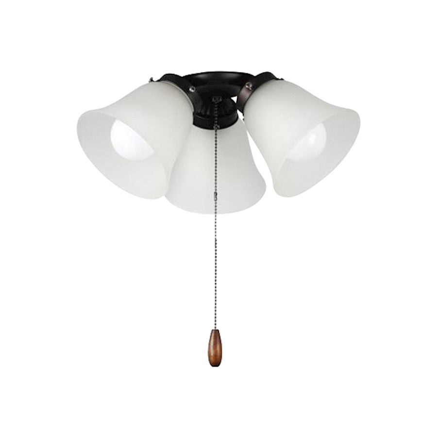 Maxim Lighting 3 Light Ceiling Fan Light Kit/MB Socket, Bronze/Marble
