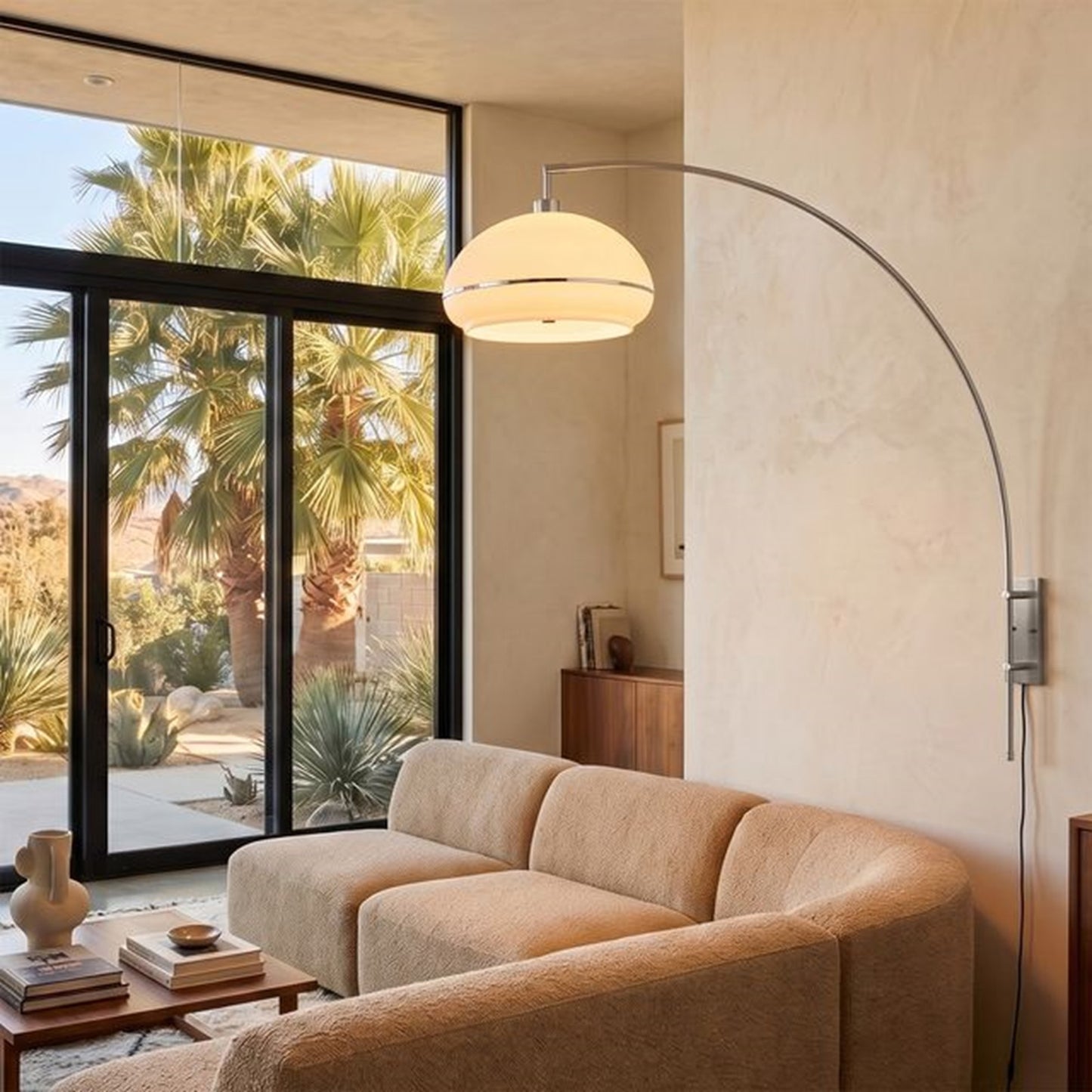 Nova California Morelli 18in 1-Light Wall Sconce | Modern Weathered Brass and Satin Nickel with White Lucite | Living Room & | Model 2115836SN