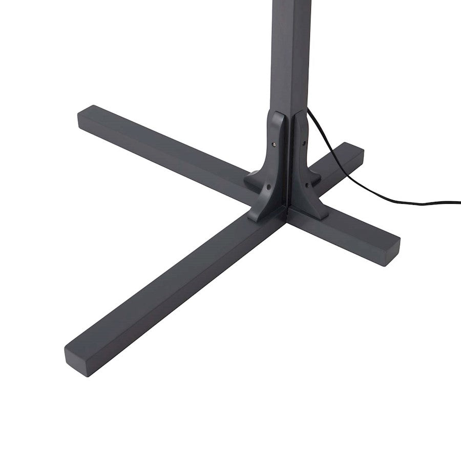Nova California Mica 86in 3-Light Arc Floor Lamp | Transitional Charcoal Gray and Amber Mica Shade | Living Room & Reading Nook | Model 4212GM