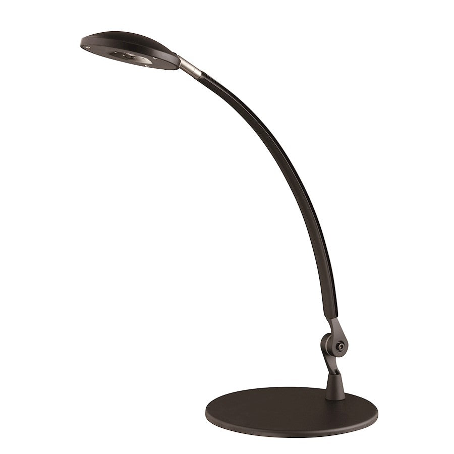 Nuvo Lighting LED Desk Lamp 5W 300 Lumen | Contemporary Black | Home Office & Task Lighting | 7.75 x 19 in | Model 57-034