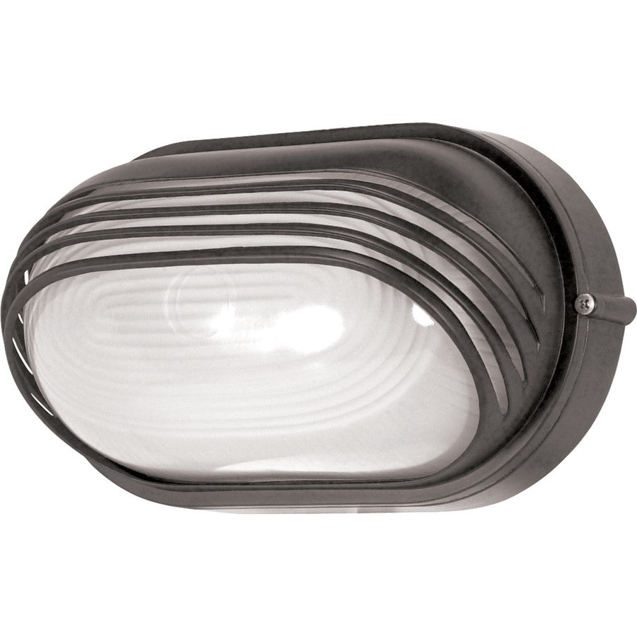 Nuvo 60-523 10in 1-Light Outdoor Wall Light | Architectural Bronze Die Cast Aluminum and Frosted Glass | Exterior Entryway & Patio | 6.125 | Model 60-523