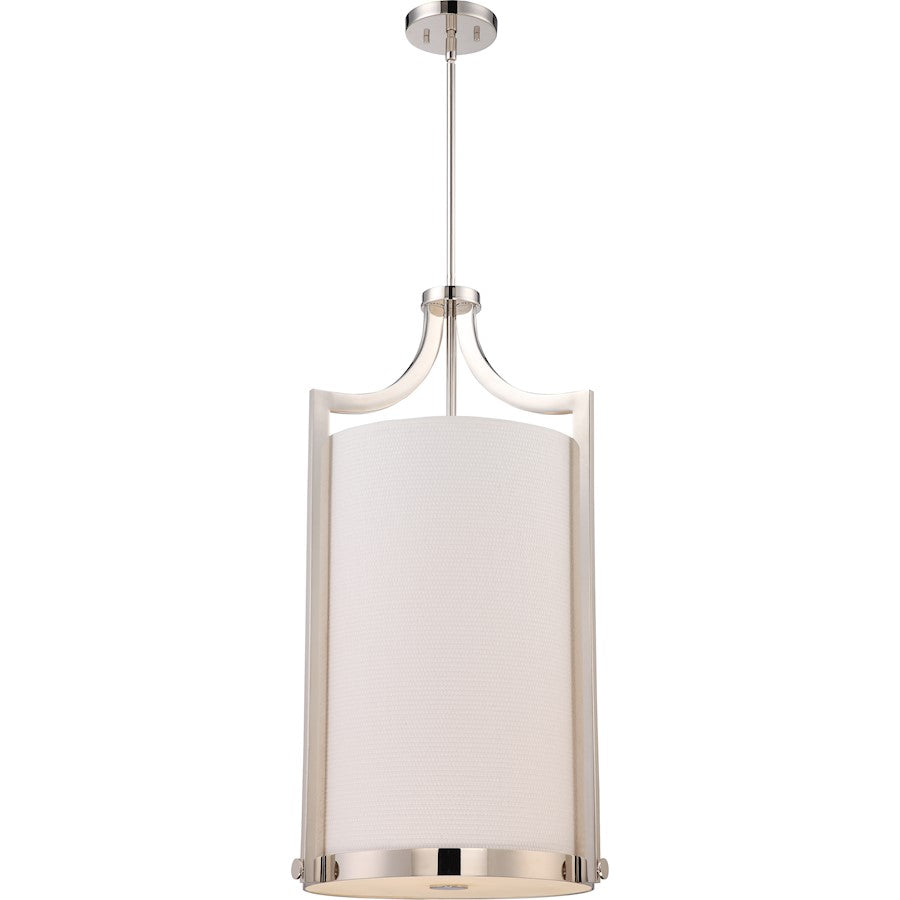 Nuvo Lighting Meadow 32in 4-Light Pendant | Transitional Polished Nickel | Foyer & Entryway | 32 in H | Model 60-5885