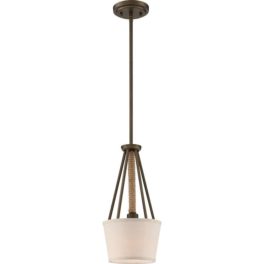 Nuvo Lighting Seneca 16in 1-Light Mini Pendant | Traditional Mahogany Bronze | Kitchen Island & Dining Room | 16in H, 144in Wire | Model 60-5898