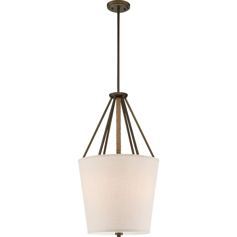 Nuvo Lighting Seneca 17in 3-Light Pendant | Transitional Mahogany Bronze | Kitchen Island & Dining Room | 30.38in H | Model 60-5899