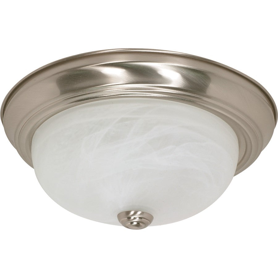 Nuvo Lighting 2 Light 13" Flush Mount Alabaster Glass