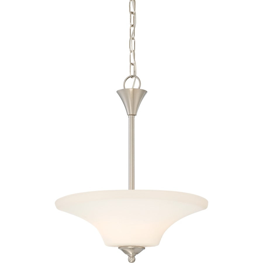 Nuvo Lighting Fawn 20in 2-Light Pendant | Traditional Brushed Nickel | Kitchen Island & Dining Room | 19.75 in H | Model 60-6207