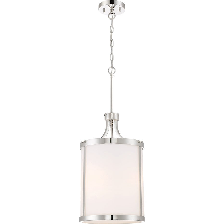 Nuvo Lighting Denver 3-Light Pendant | Traditional Polished Nickel | Kitchen Island & Dining Room | 18.75 in H | Model 60-6226