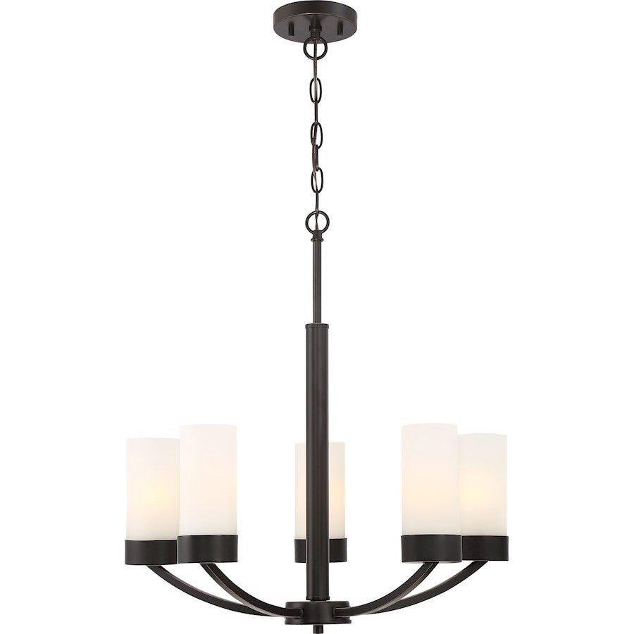 Nuvo Lighting Denver 18.75in 5-Light Chandelier | Traditional Mahogany Bronze | Dining Room & Foyer | 18.75 in H | Model 60-6325
