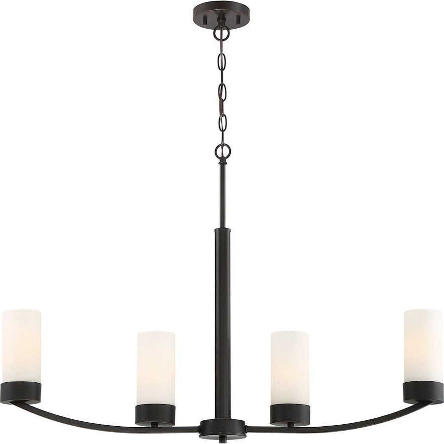 Nuvo Lighting Denver 34in 4-Light Island Pendant | Transitional Mahogany Bronze | Kitchen Island | 34 x 4 x 18 in | Model 60-6328