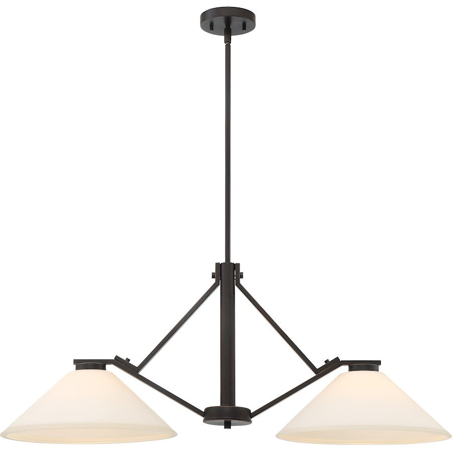 Nuvo Lighting Nome 36in 2-Light Island Pendant | Transitional Mahogany Bronze | Kitchen Island & Dining Room | 36 x 14 x 15 in | Model 60-6348