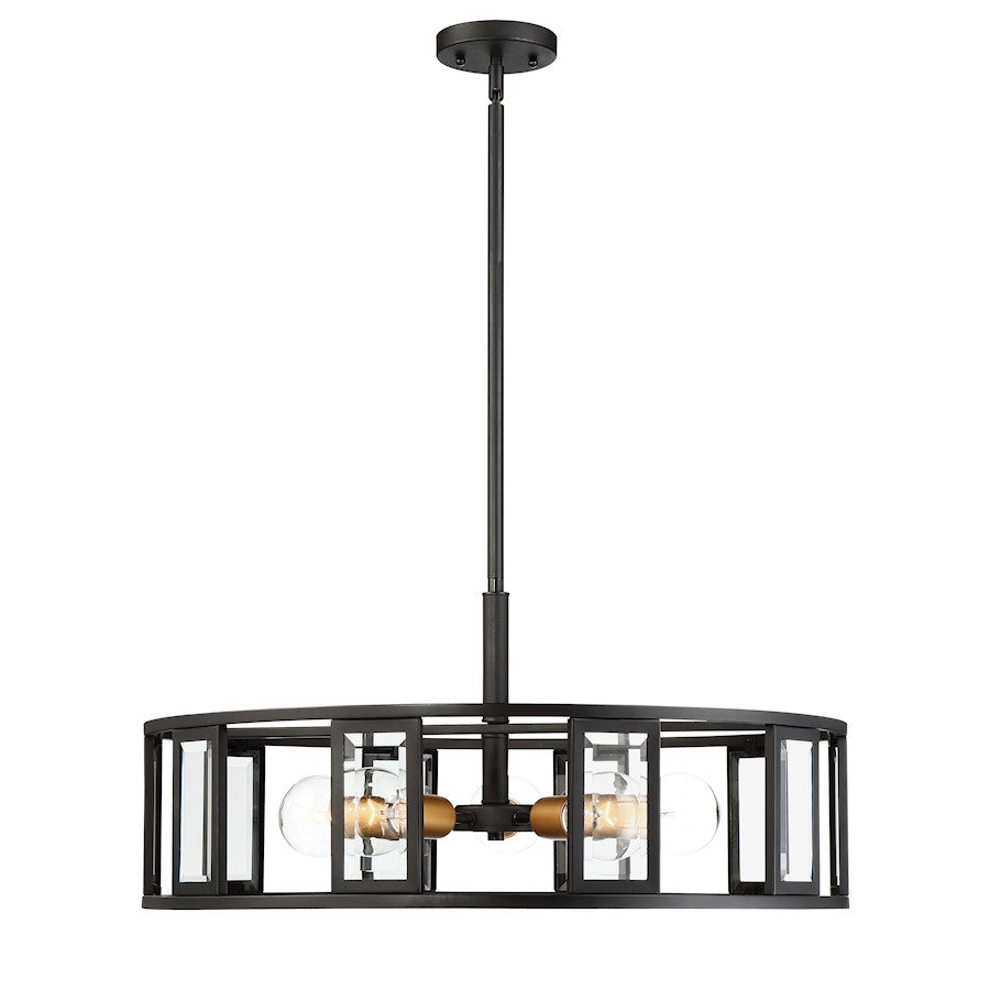 Pendant, Beveled/Midnight Bronze