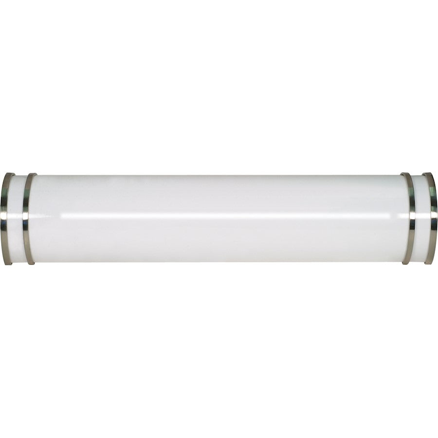 Nuvo Lighting Glamour 25in 1-Light LED Vanity Light | Modern Brushed Nickel | Bathroom Vanity & Makeup Mirror | 2080 Lumens, 3000K | Model 62-1031