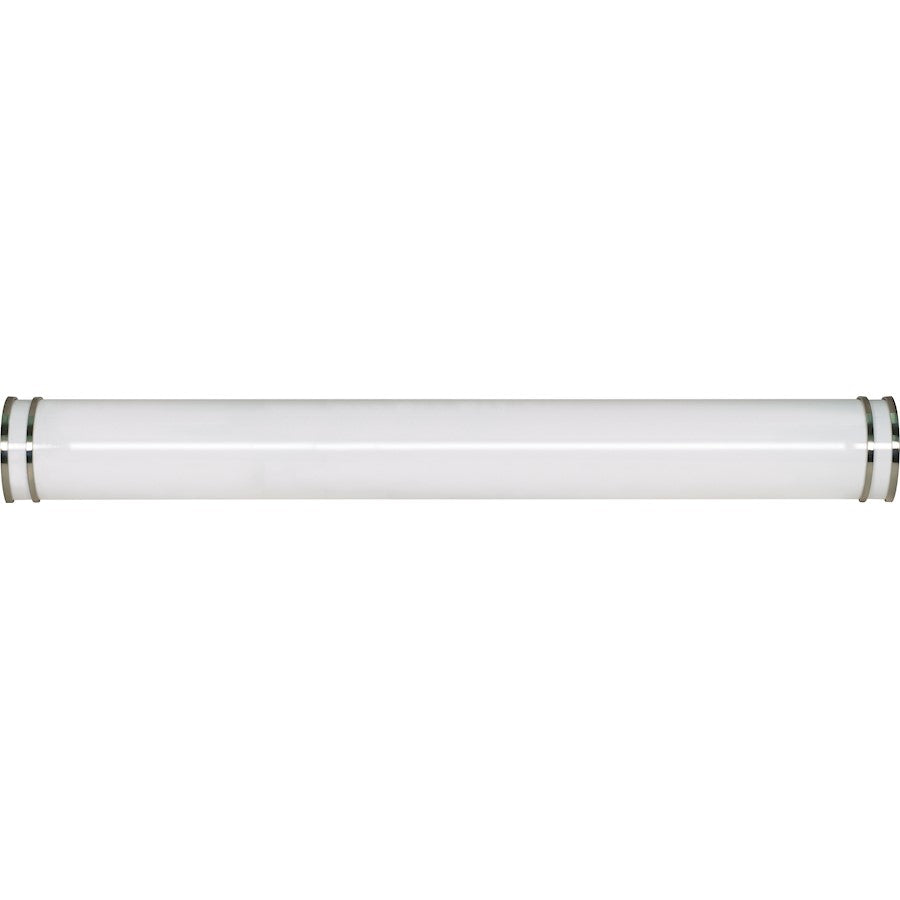 Nuvo Lighting Glamour 49in 2-Light LED Vanity Light | Modern Brushed Nickel and Clear Glass | Bathroom Vanity & Dressing Room | 4160 | Model 62-1032