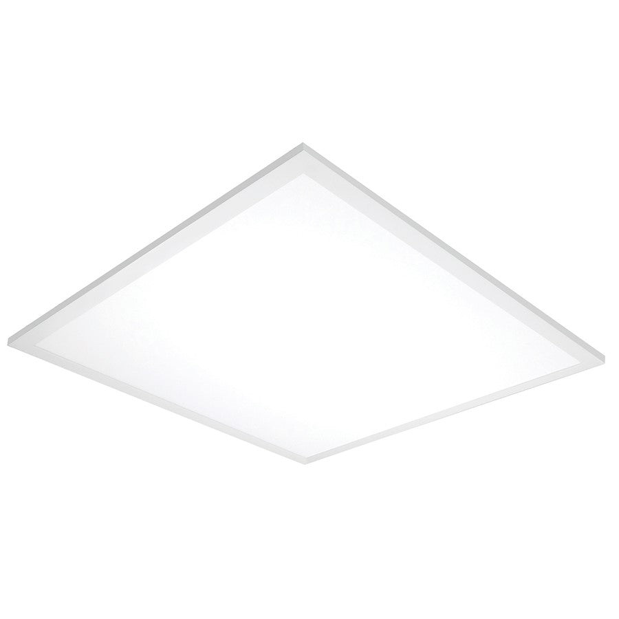 Nuvo 24in 22W LED Flush Mount | Utility White Finish | Hallway & Bathroom Ceiling Light | 1600 Lumens, 3000K, Dimmable | Model 62-1055