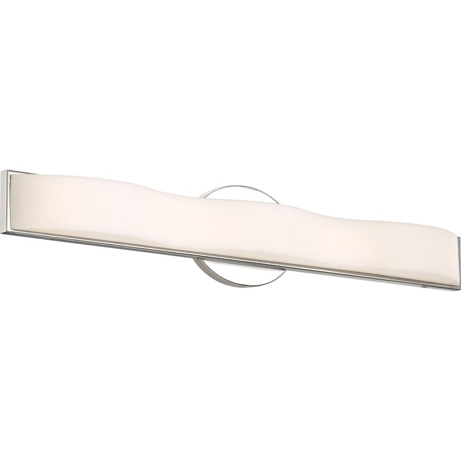 Nuvo Surf 26in 1-Light LED Vanity Light | Contemporary Polished Nickel | Bathroom Vanity & Powder Room | 25 x 4.5 in | Model 62-1092