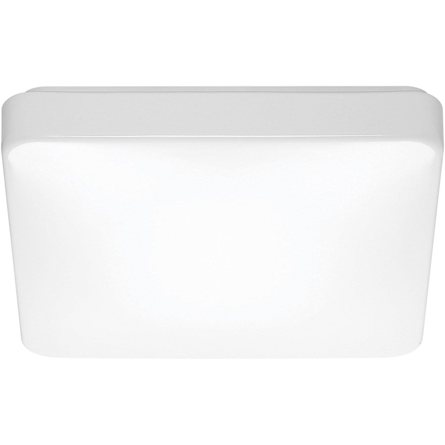 Nuvo Lighting 14in LED Flush Mount | Utility White Acrylic Lens | Hallway & Closet Utility Light | 14 x 14 x 3.5 in, 120V, 90 CRI | Model 62-1098