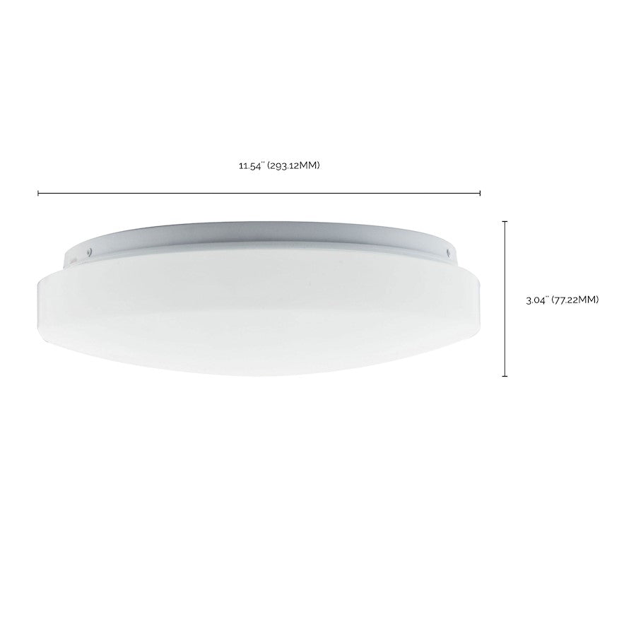 Nuvo Lighting 62-1210 11in Round LED Flush Mount | Contemporary White Acrylic | Kitchen Bathroom & Hallway | 11.54 x 11.54 x 3.04 in | Model 62-1210