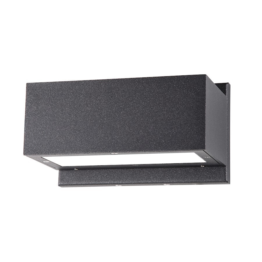 Nuvo Lighting Verona 8.25in 1-Light Wall Sconce | Modern Anthracite Aluminum | Outdoor Covered Patio & Entryway | 8.25 x 4.75 in | Model 62-1237