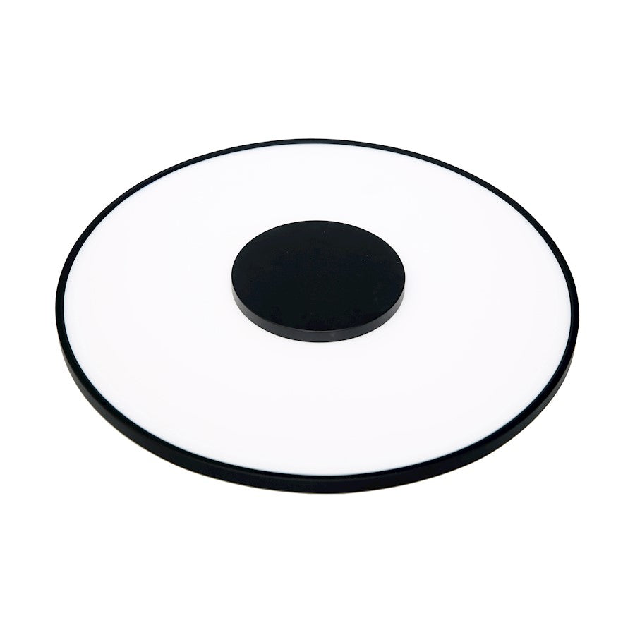 Nuvo Lighting 17in LED Flush Mount | Modern Black | Bathroom & Hallway Ceiling Light | 2200 Lumens 3000K Dimmable | Model 62-1524