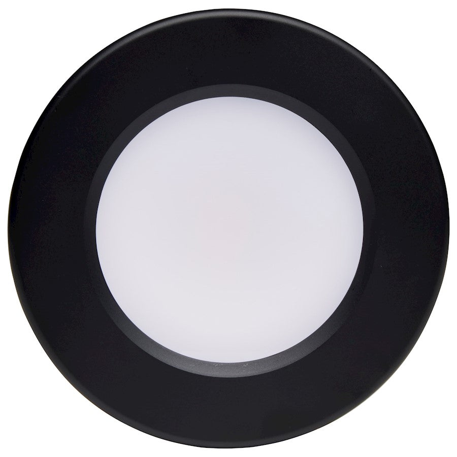 Nuvo Lighting 62-1584 5in 1-Light LED Flush Mount | Contemporary Black | Kitchen, Bath & Hallway | 5 x 5 x 1 in, Selectable | Model 62-1584