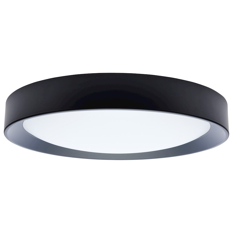 Nuvo Lighting Selene 17in LED Flush Mount | Contemporary Black Steel with Halo Accent | Bedroom & Hallway Ceiling Light | 2000 Lumens | Model 62-1698