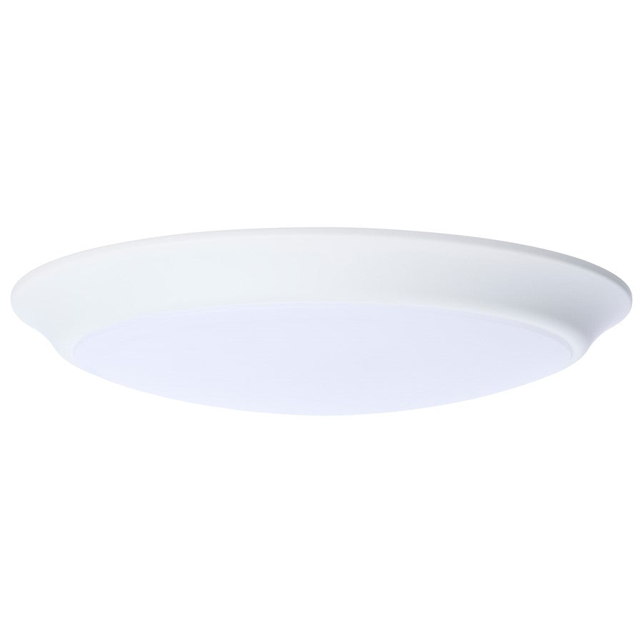 Nuvo Lighting 10in LED Disk Light | Contemporary White Steel and Polycarbonate | Kitchen, Hallway & Bathroom Ceiling Light | 1100 | Model 62-1811R1