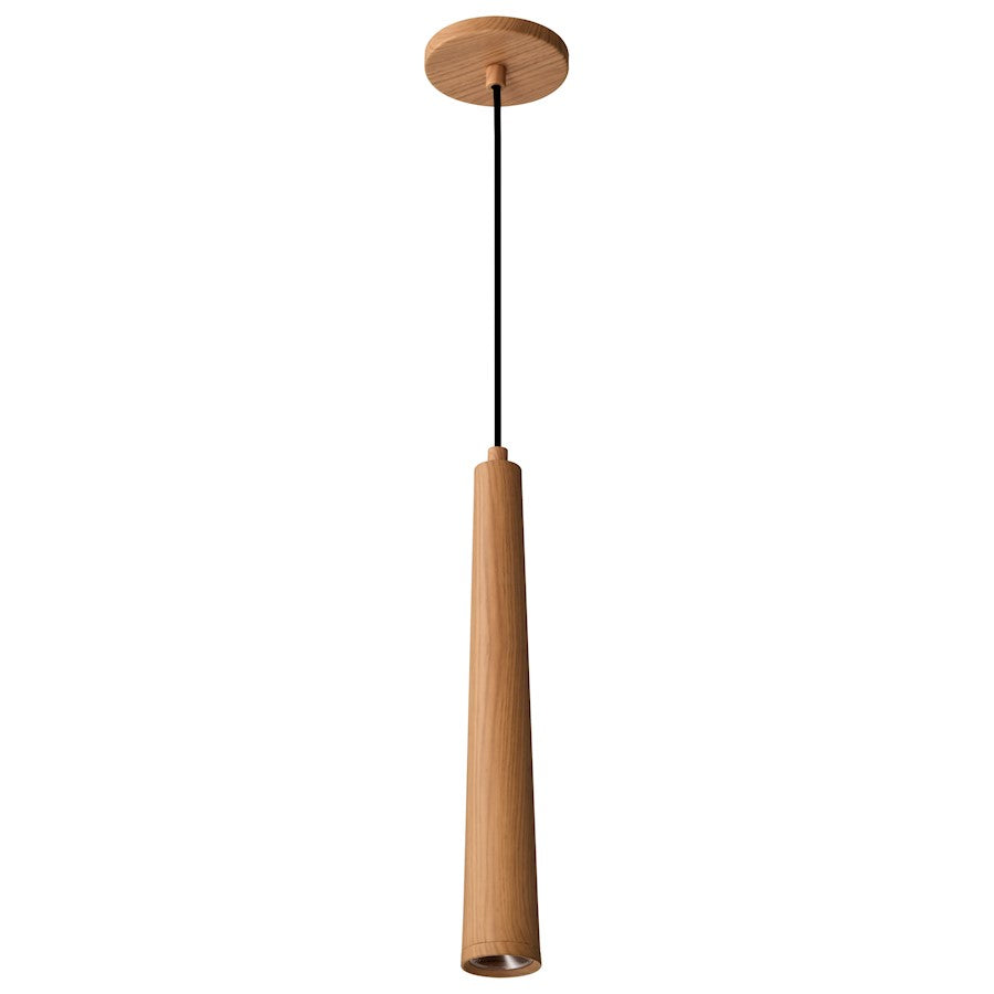 16" LED Pendant, Wood