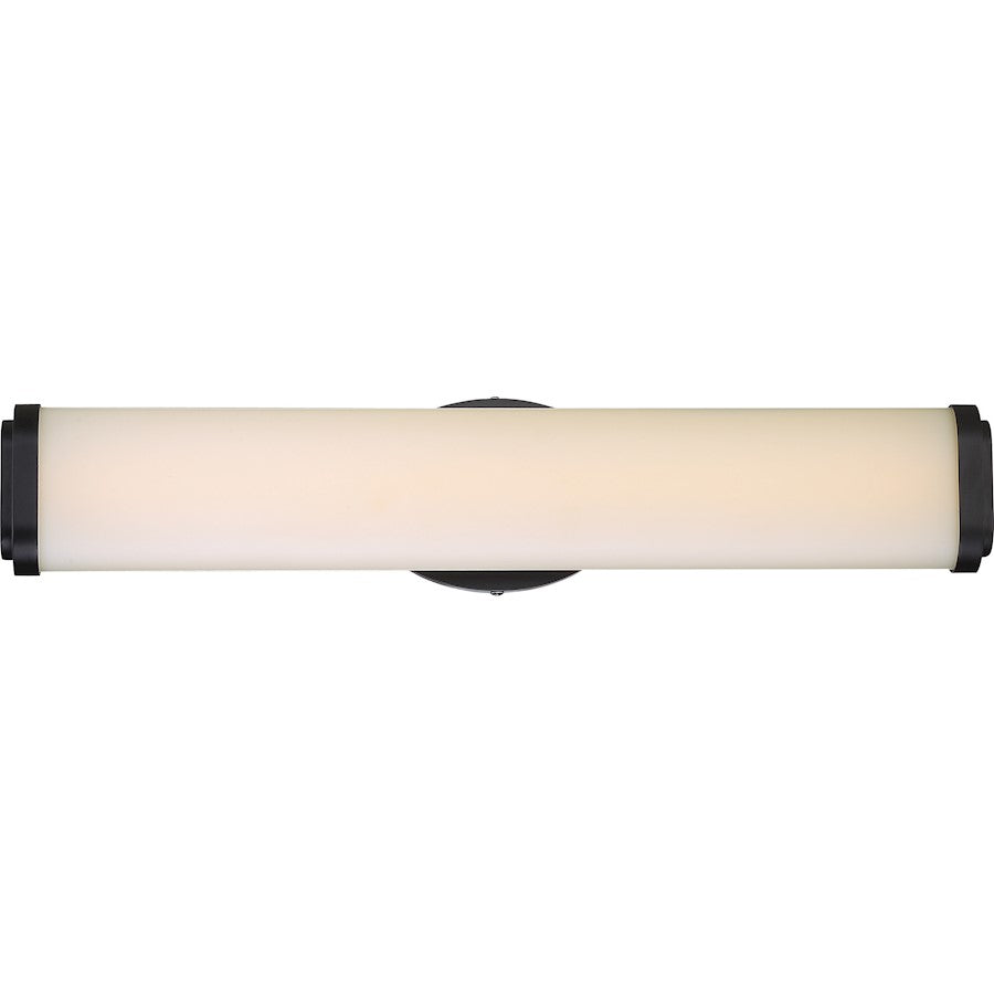 Nuvo Lighting Pace 24in 2-Light LED Wall Sconce | Modern Aged Bronze | Bathroom & Vanity | 5 x 24 x 3.25 in, Damp Rated | Model 62-914