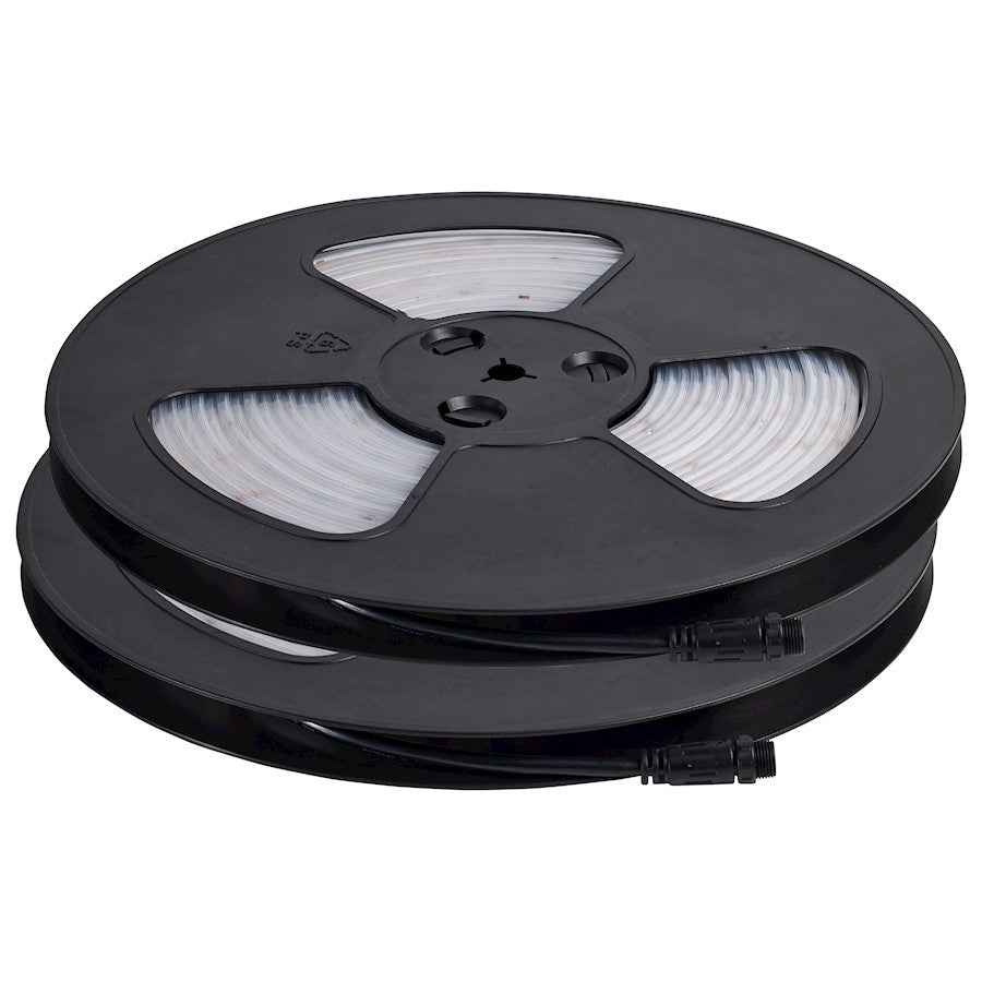 Nuvo Lighting Pro Tape 64ft RGB/Tunable White LED Tape Light | White Utility Direct-Wire | Outdoor Deck & Patio Accent | 6300 Lumens, 68W | Model 64-145