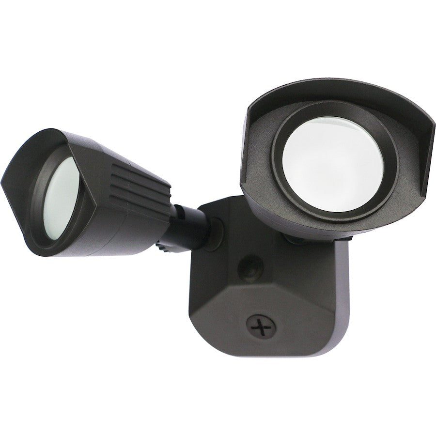 Nuvo 65-218 20W LED Security Light Dual Head Bronze | Utility Outdoor Wall Light with 1900 Lumens 4000K | Driveway & Garage Floodlight | Model 65-218