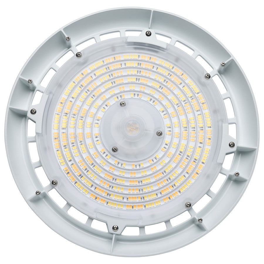 Nuvo Lighting 65-812 11in 120W LED High Bay | White Utility Die-Cast Aluminum | Commercial Garage & Warehouse | 11840-18600 Lumens | Model 65-812