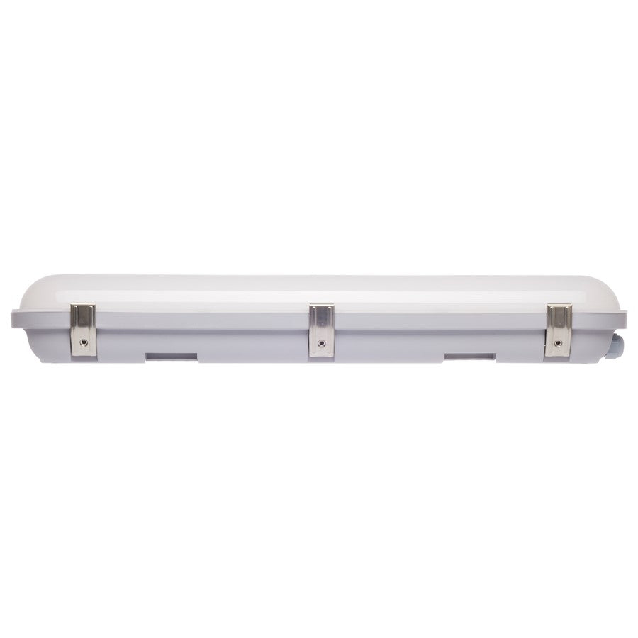 Nuvo Lighting 2ft LED Vapor Proof Fixture | Gray Polycarbonate Utility Light | Garage & Warehouse Wet Location | 20W 2164L 3000K-5000K | Model 65-838