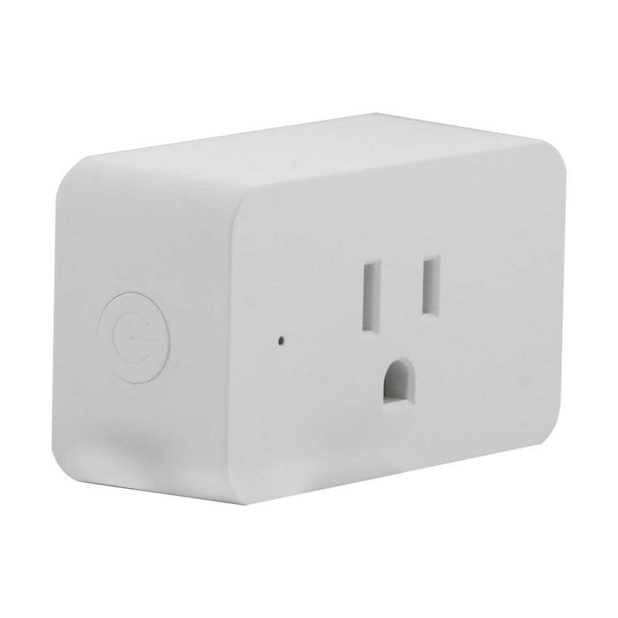 Nuvo Lighting Starfish WiFi Smart Plug-in Outlet | Modern White | Living Room & Kitchen Appliance Control | 15 Amp, 125V, Dry Location | Model S11266