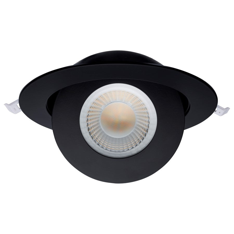 Nuvo Lighting Starfish 6in Smart LED Downlight | Black Trim Integrated LED | Damp-Rated Kitchen & Bathroom Recessed Light | 15W 1250LM | Model S11296R1