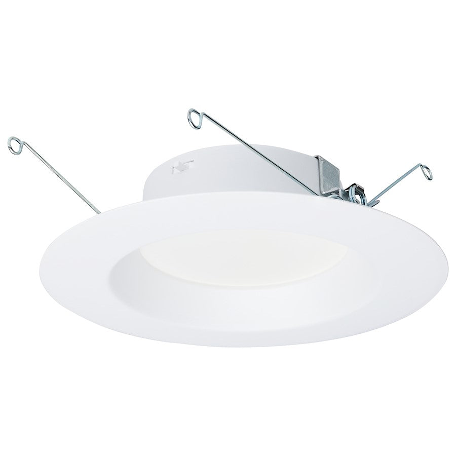 Nuvo Satco 12.5W LED High Lumen Downlight Retrofit 5-6 in | Utility White Smooth Baffle | Kitchen & Bathroom Recessed Light | 1100 Lumens | Model S11646