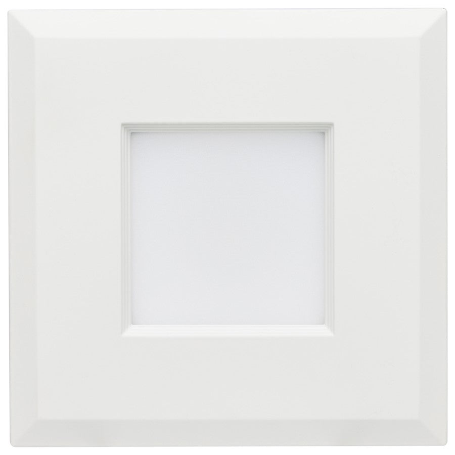 Nuvo Satco 4in LED Retrofit Downlight | Utility White Finish | Recessed Can Conversion for Kitchens & Bathrooms | 600 Lumens, 5 CCT | Model S11820R1