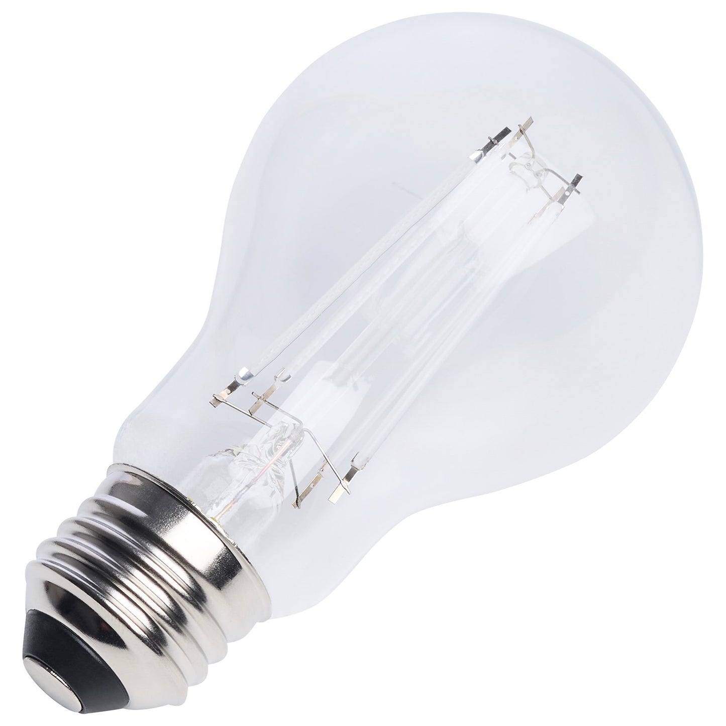 Nuvo 6W LED A19 Straight Filament Black Light Glass 120V 1-Pack, Clear
