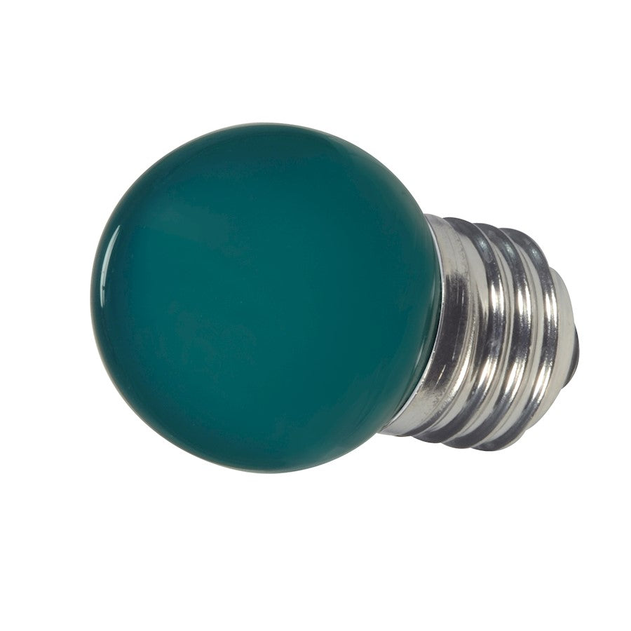 Nuvo Lighting S9163 1.2W LED S11 Ceramic Green Bulb | E26 Medium Base | Indoor & Outdoor Landscape Accent | 360° Beam, 25,000 Hr Life | Model S9163