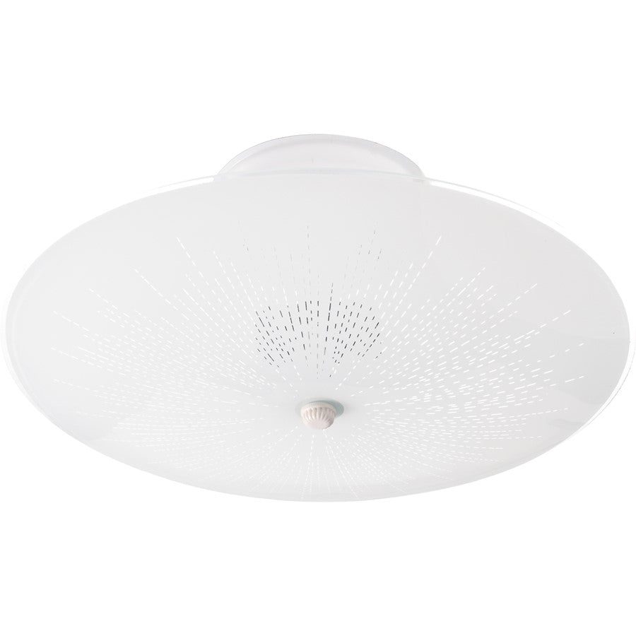 Nuvo Lighting Sunburst 12in 2-Light Flush Mount | Traditional White Glass | Bathroom & Hallway Ceiling Light | 12 x 12 x 4.75 in | Model SF76-269