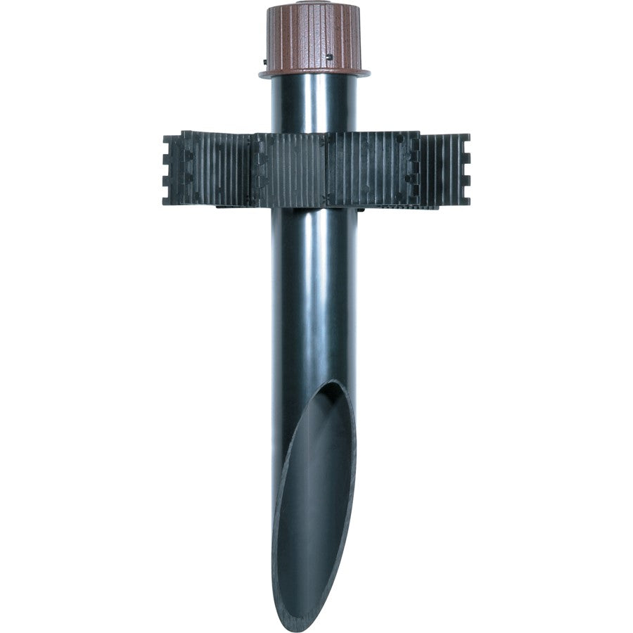 Nuvo Lighting Cap Stake Post Light 18in 1-Light Post Light | Traditional Old Bronze | Pathway & Garden Accent | 2 x 2 x 18 in | Model SF76-639