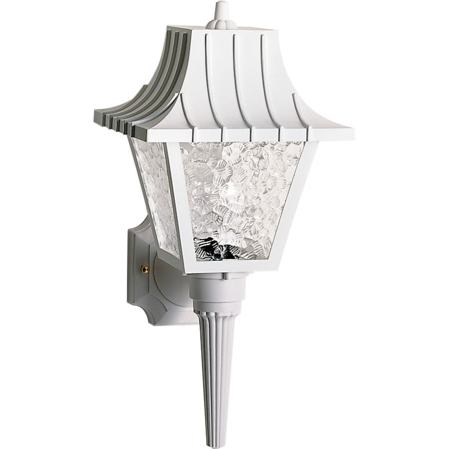 Nuvo SF77-853 18in 1-Light Outdoor Wall Lantern | Traditional White Aluminum with Textured Acrylic Panels | Covered Patio & Entryway | 8 | Model SF77-853