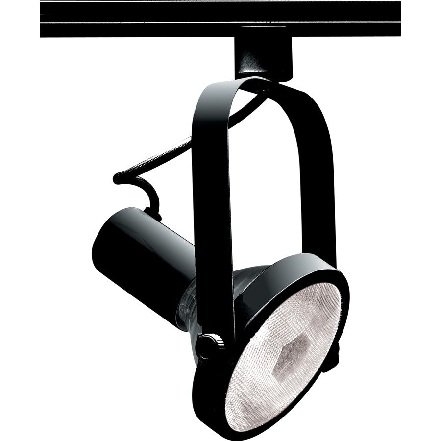 Nuvo Lighting TH223 1-Light Track Head | Transitional Black Gimbal Ring | Accent & Task Lighting | 4.75in H, 10.5in Extension | Model TH223