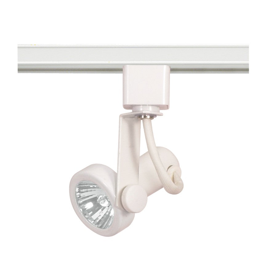 Nuvo Lighting TH321 1-Light Track Head | Transitional White Gimbal Ring | Accent & Display Lighting | 2 x 2.25 in, 50W MR16 | Model TH321