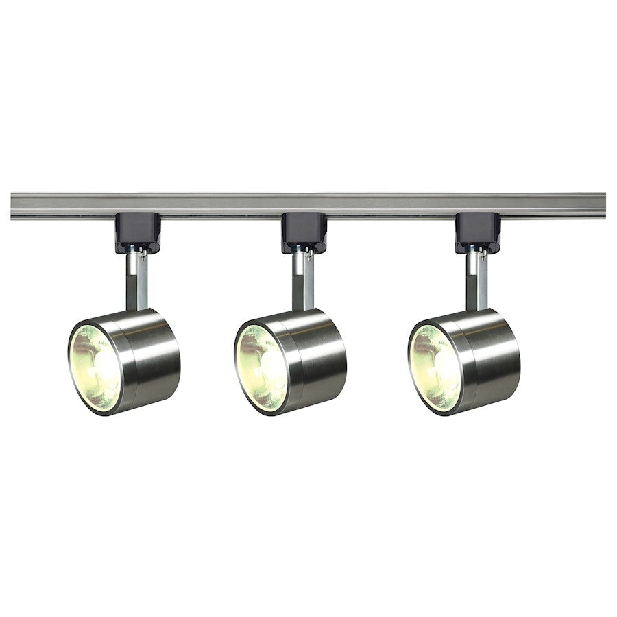 Nuvo Lighting 48in 12-Light LED Track Kit | Contemporary Brushed Nickel | Kitchen & Living Room | 2460 Lumens 3000K 90CRI Dimmable | Model TK407