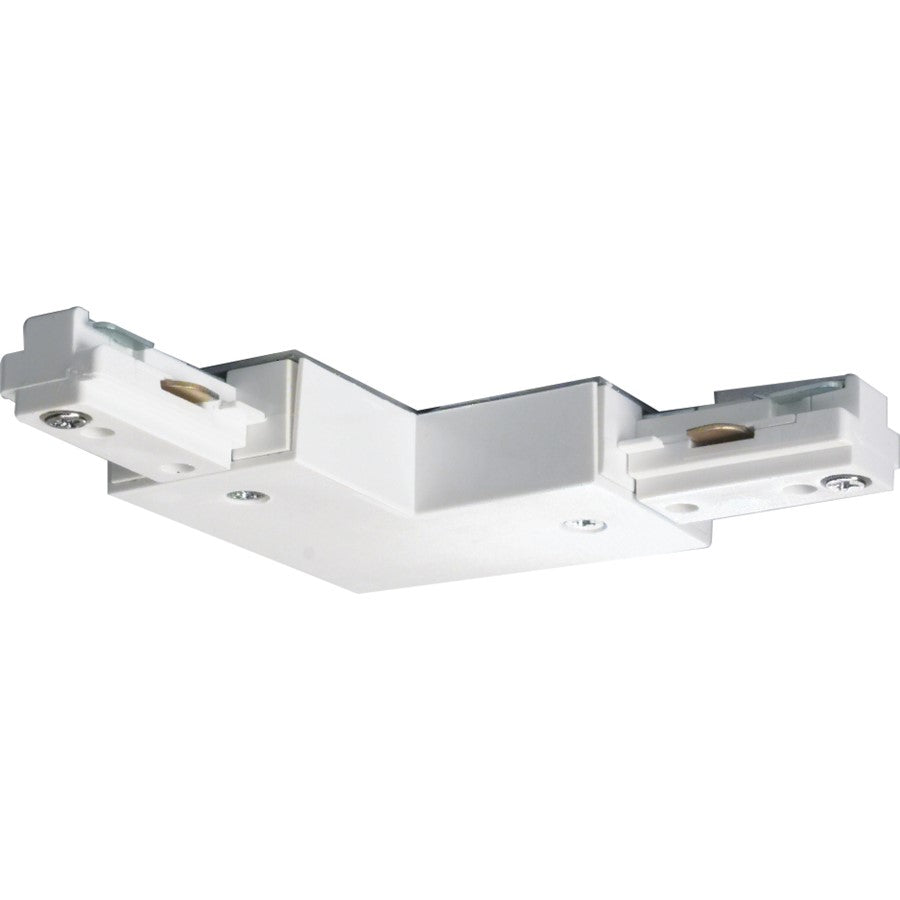 Nuvo Lighting L Connector | Transitional White Track Lighting Accessory | Dry Location Connector | 1.5 x 7.25 in | Model TP146