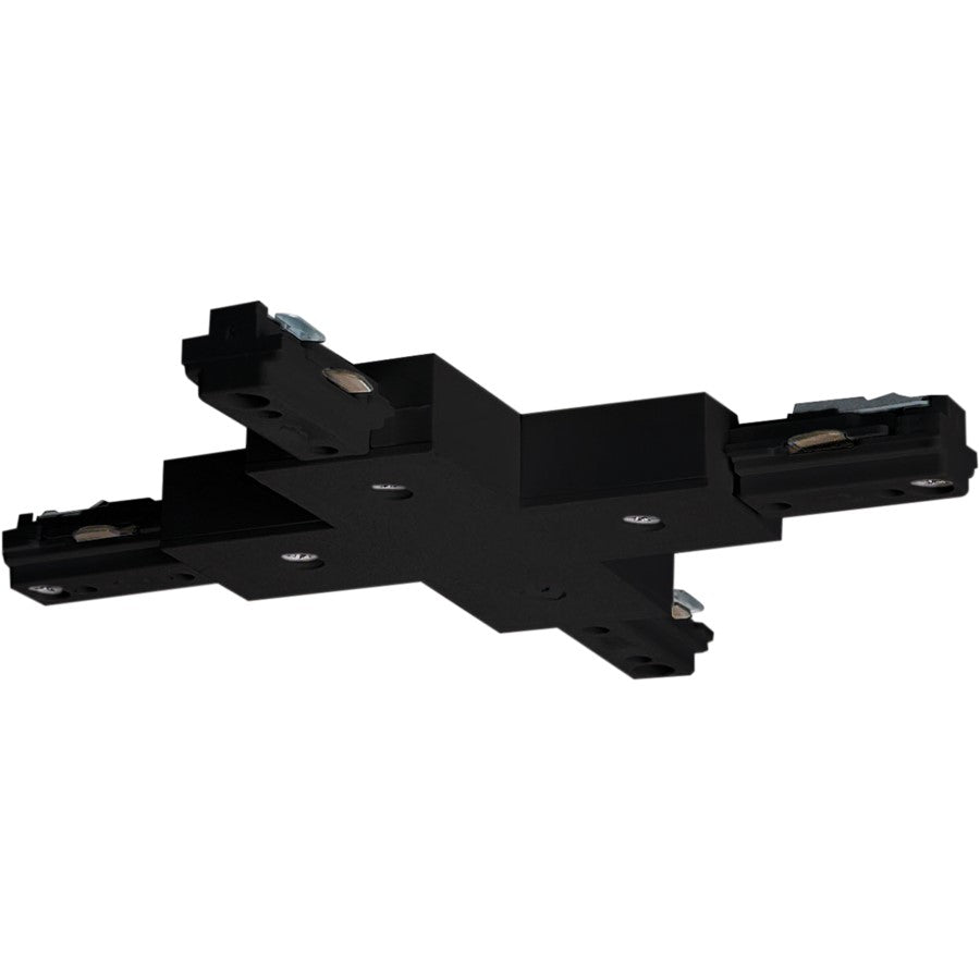 Nuvo Lighting X Connector | Transitional Black | Track Light Connector for Dry Locations | 1.25 x 0.5 in | Model TP151