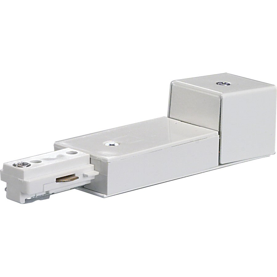 Nuvo Lighting Conduit Live End | White Transitional Track Lighting Hardware | Dry Location Power Feed | 72in Extension | Model TP169