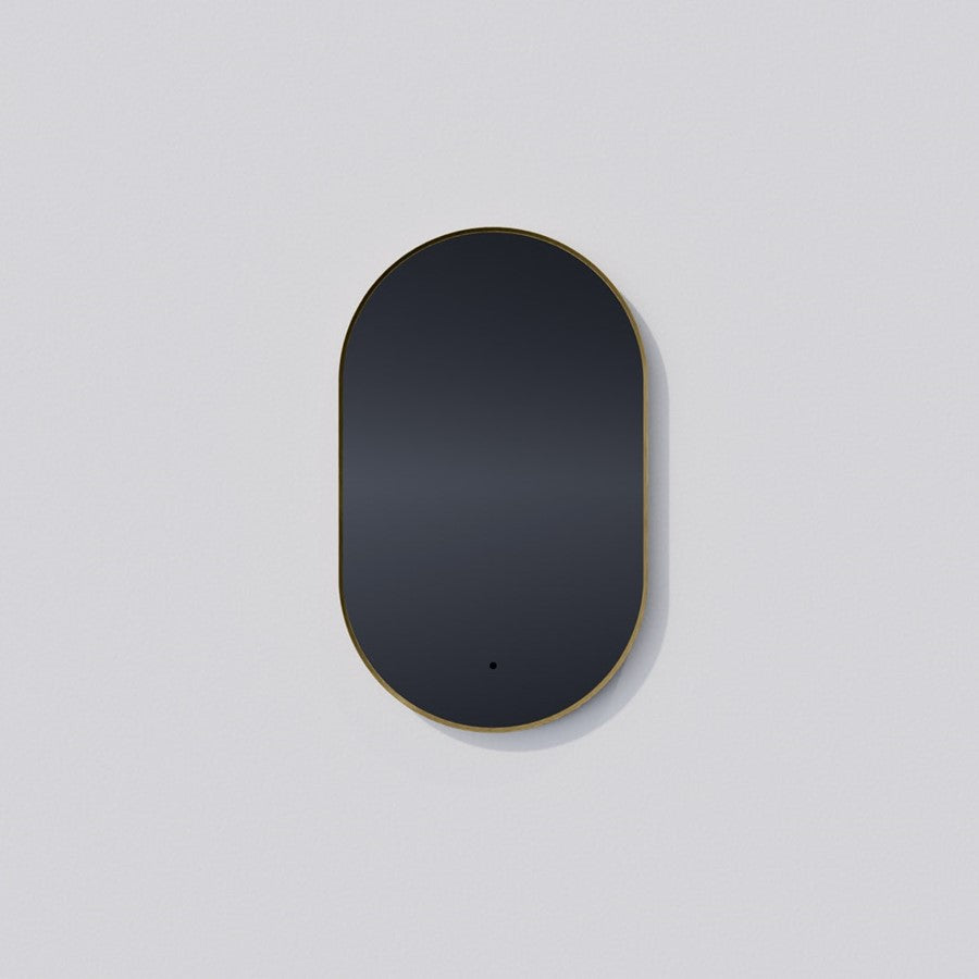 Oxygen Lighting Argo 22X48 Capsule LED Mirror, Black